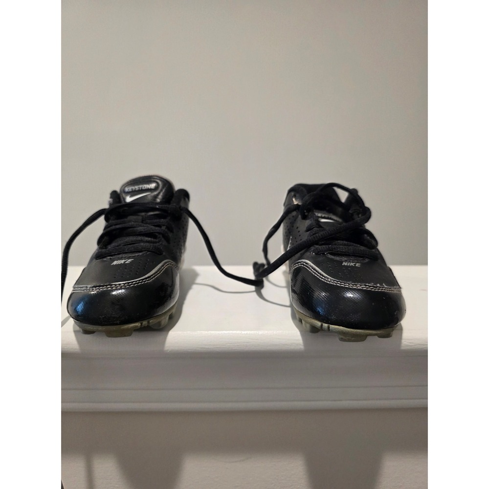 Kid sz 11C Nike Keystone Baseball Cleats Black White 469726-011 Fallball Spring - Picture 5 of 10